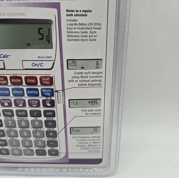 Calculated Industries Quilter's FabriCalc. - Picture 8 of 8